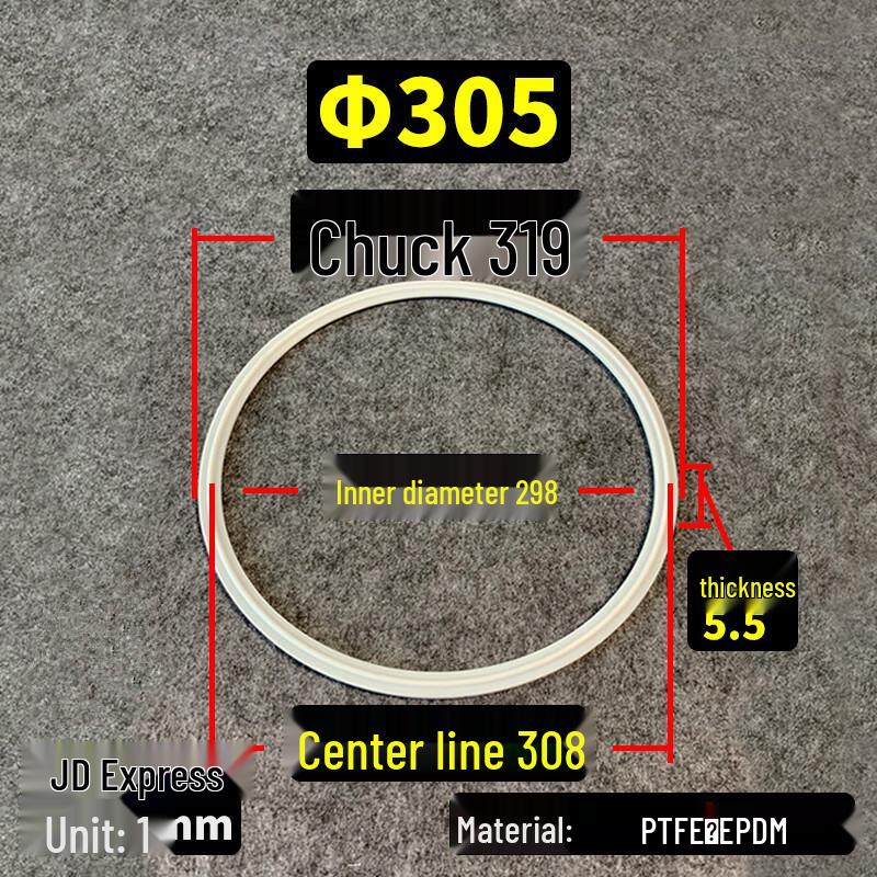Quick-Install Gasket Seal Ring Connector PTFE/EPDM Φ305 Chuck 319