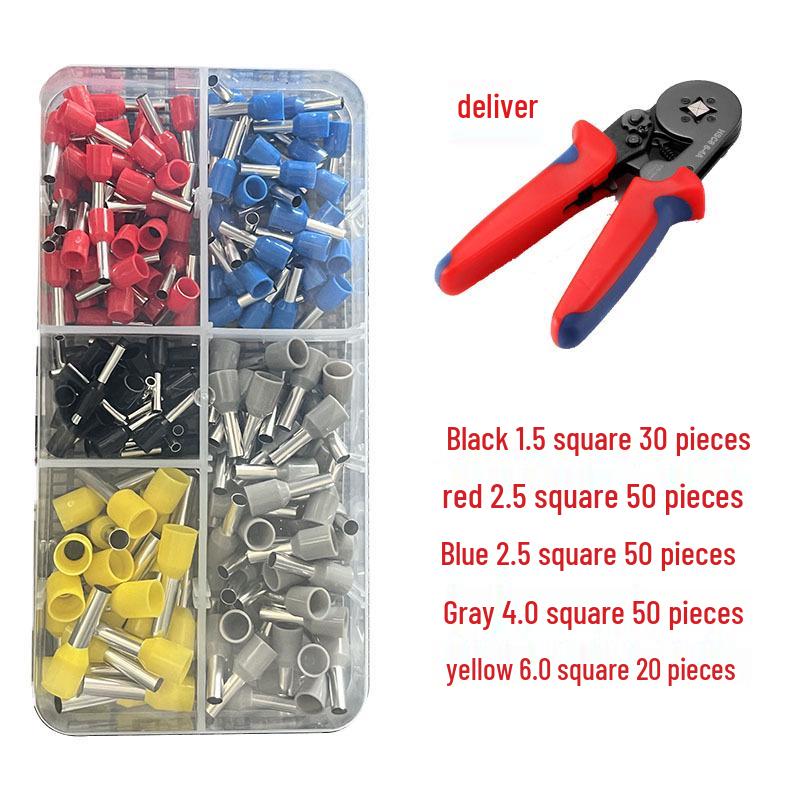 Boxed Set: European Terminal Tool Pliers HSC8 6-4 for Tube and Needle Wiring Terminals