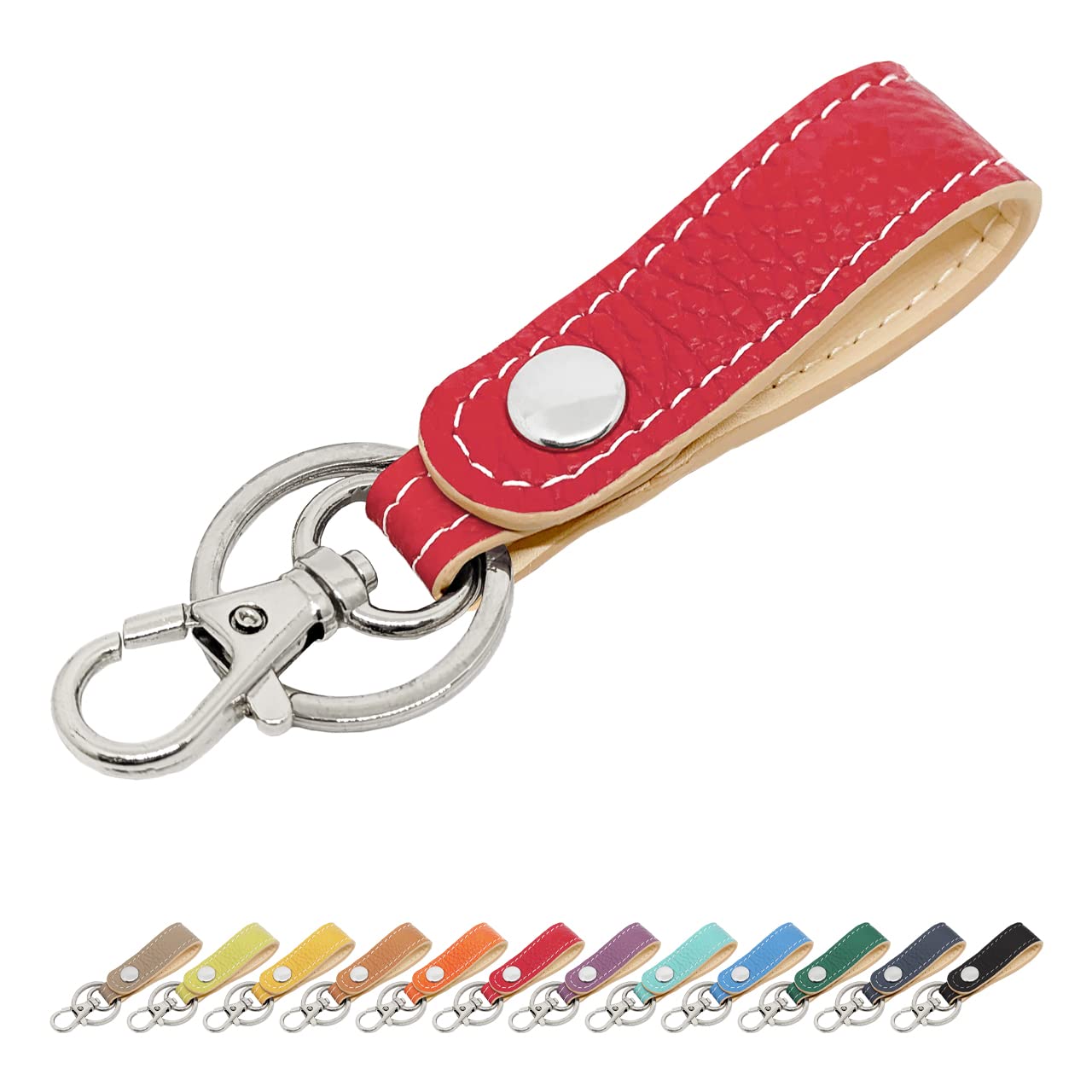 

Genuine Leather Key Snap Belt Bag Genuine Leather Key Cowhide Key Slightly Genuine Leather [leo&aoi] Ring, Keychain, Button, Style, Charm, Ring,