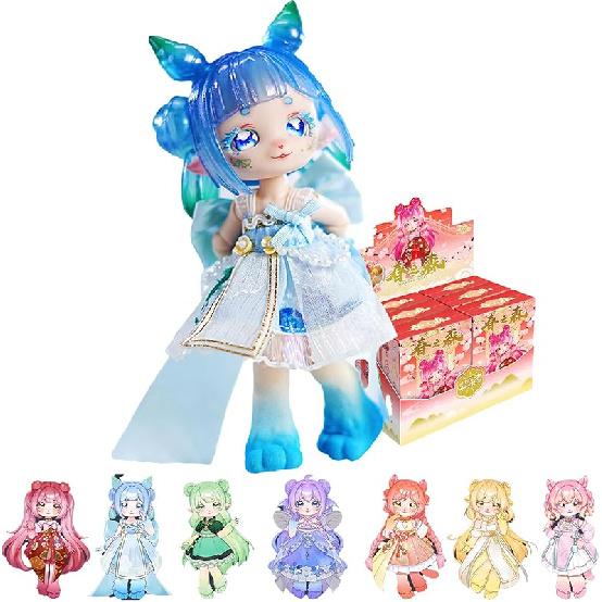 BJD Dolls Blind Box,Kawaii BJD Dolls Exotic Beast Record Series Ball Jointed Doll Collectable Action Figure for Girls Birthday Party Gift