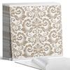 Set of Self-Adhesive Vinyl Tiles Plant Pattern with Ornaments 20X20X20 Cm