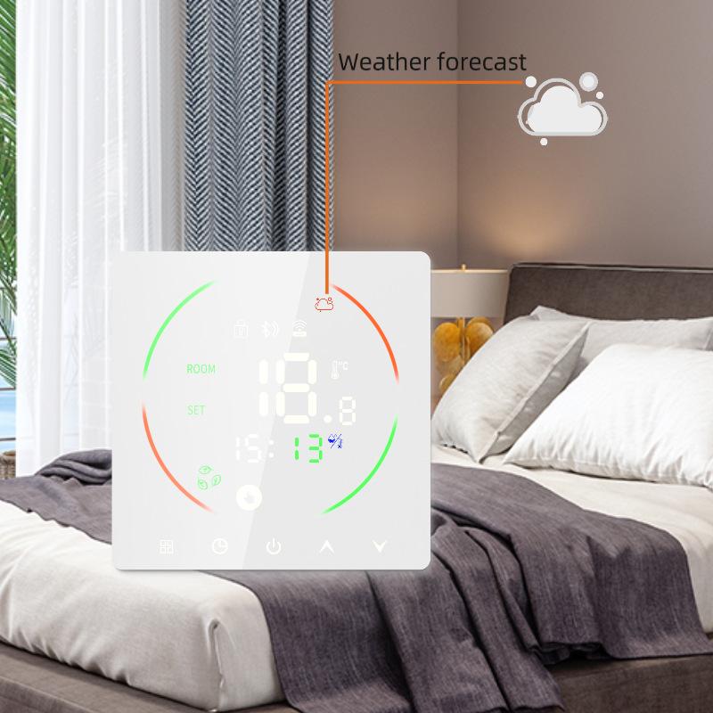 Smart WIFI Underfloor Heating Thermostat with Humidity and Weather Programmable Room Temperature Controller Suitable for Tuya APP