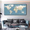 Modernes schwarz-goldenes Weltkartenbild, Leinwandgemälde, Kunst, Wohnzimmer, Poster und Drucke, Wandkunst, Schlafzimmer, Büro, Bibliothek, Heimdekoration, ohne Rahmen