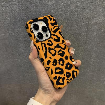 TK Explosion Spice Girl Wind Vitality Orange Leopard Print iPhone Anti-drop Mobile Phone Case Apple 17promax Magnetic Film Case