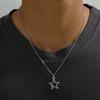 1pcs Vintage Pentagram Necklace Black Rope Necklace Personalized Fashion Alloy Star Pendant Jewelry Party Gift
