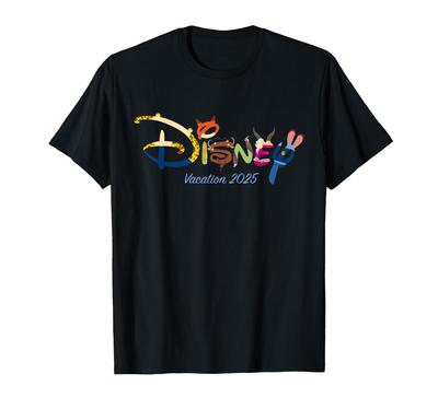 Disney Vacation 2025 Zootopia Logo Group Matching Travel T-Shirts