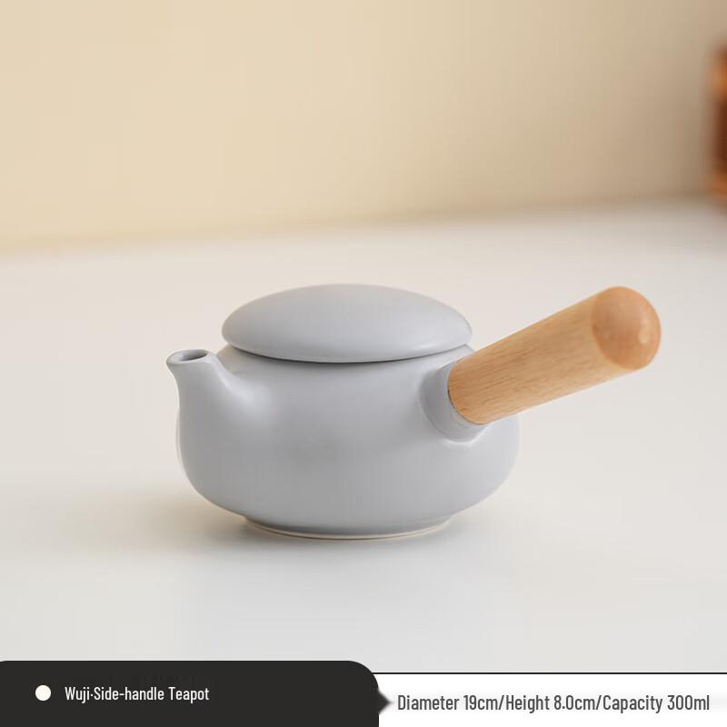 Chinese Style Celadon Side Handle Teapot Single Piece