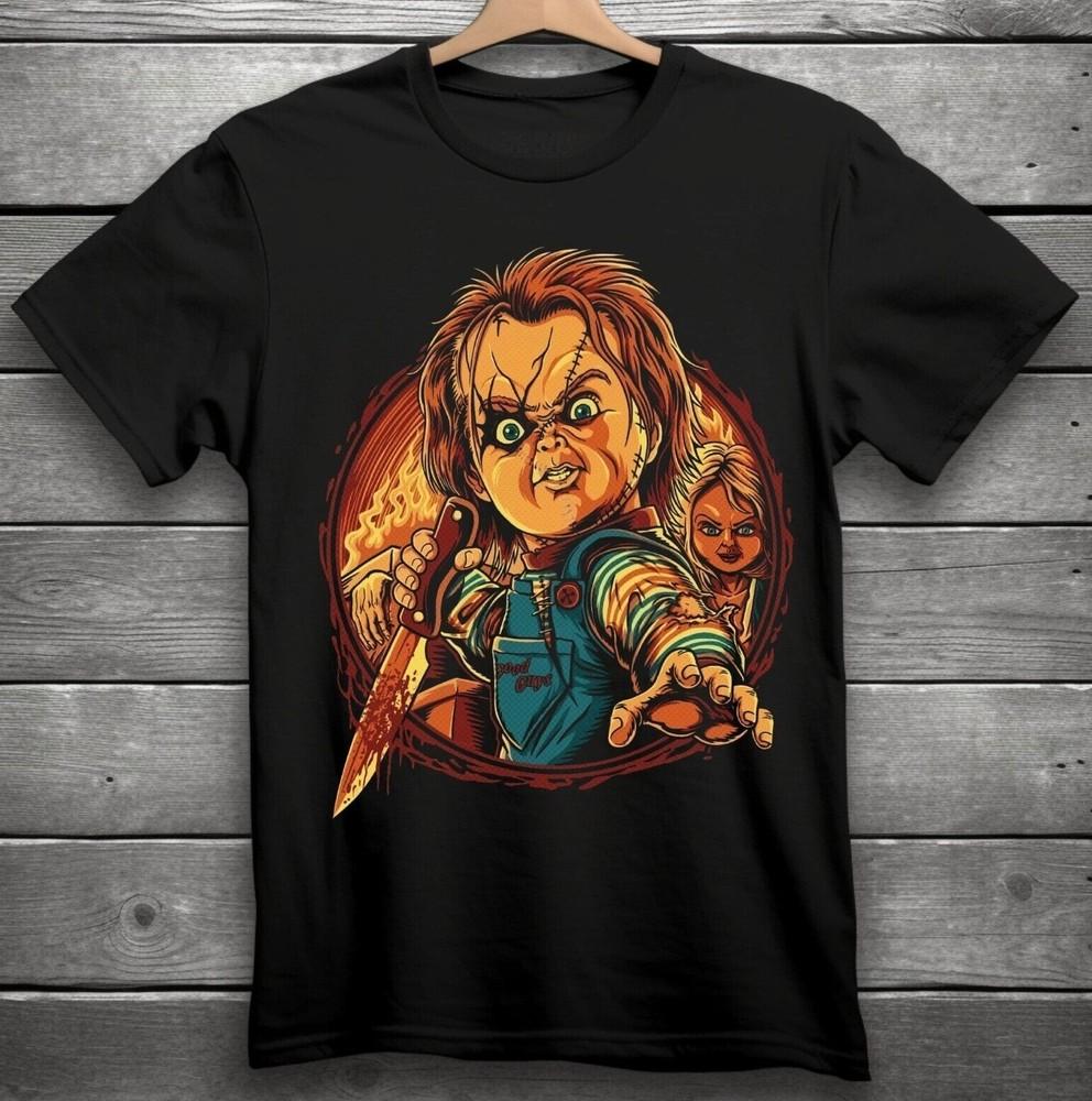Chucky Horror Movie TShirt Black S3XL Child039s Play Unisex T-Shirt XL