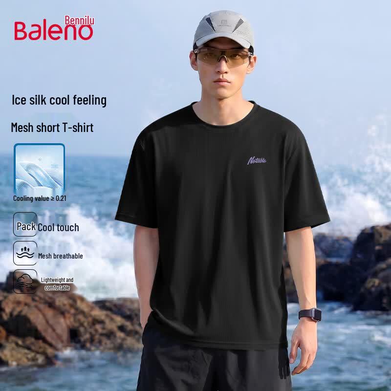 Baleno Men's Ice Silk Mesh Short Sleeve T-Shirt