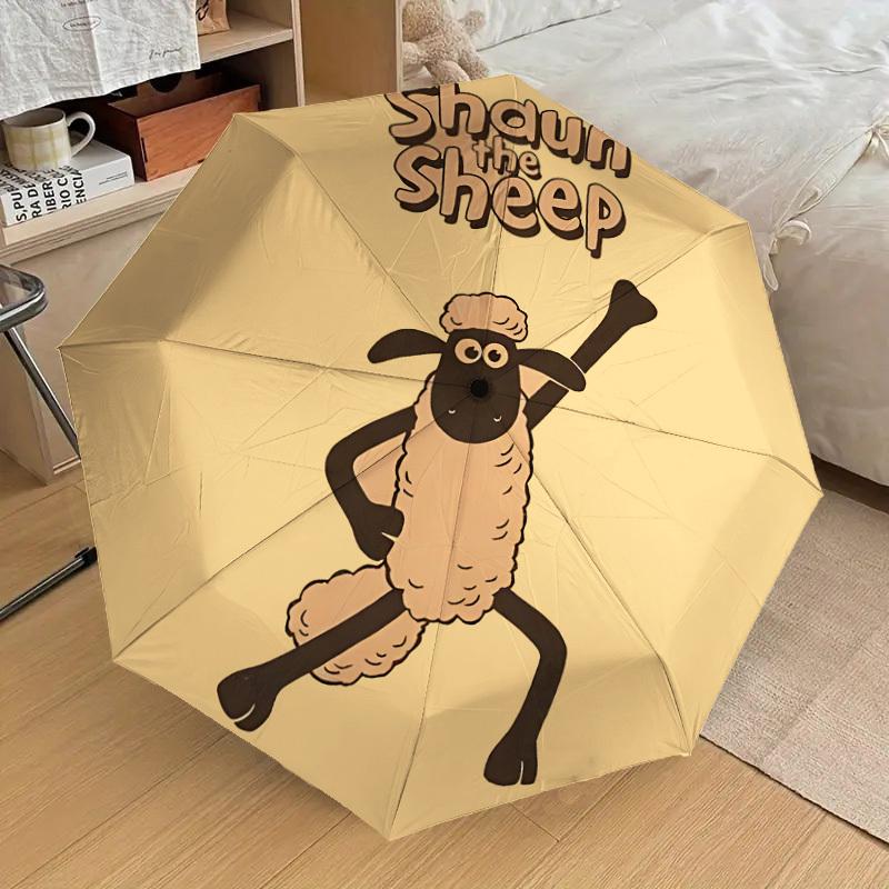 

1pc Shaun the Sheep Automatic Folding Umbrella, Portable Collapsible Design, Casual Outdoor Accessory, 075