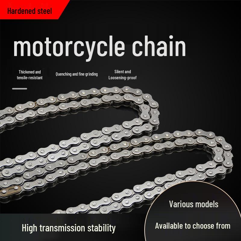 

Thickened Motorcycle Sprocket Chain 116/108 Links - 420/428/530/630 420-108 Links
