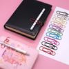 10pcs Paper Fix Clips Paper Clips Colorful Bookmarks Office Multi-functional Pen Holder  Metal