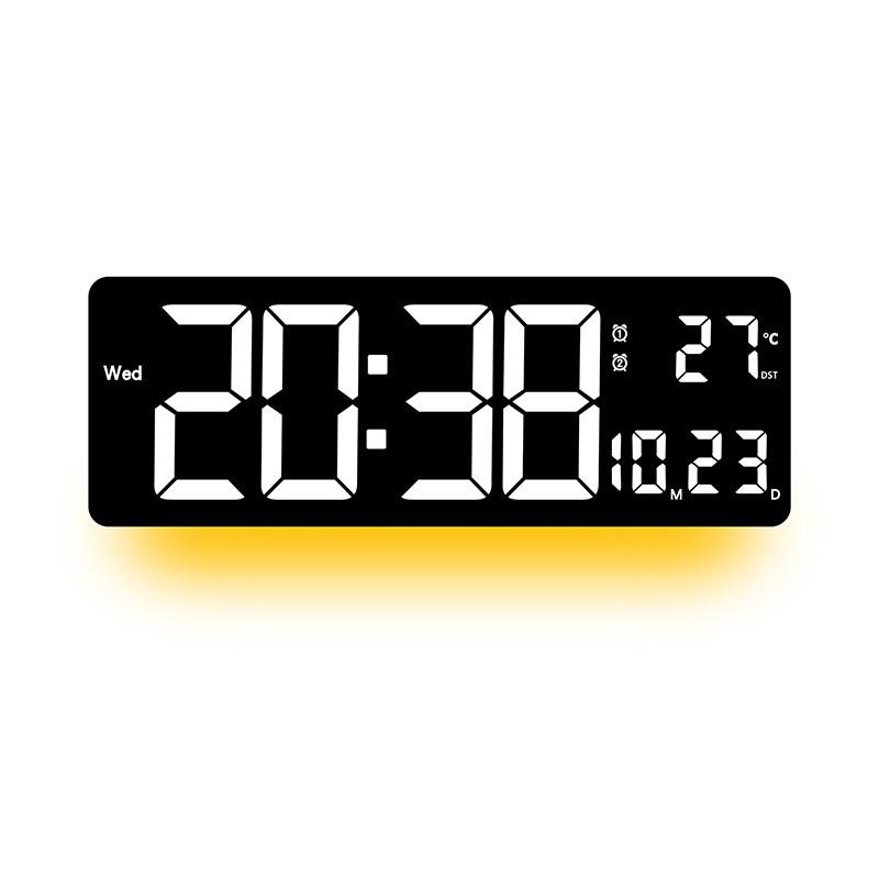 Digital Wall Clock With Rgb Led Lights Modern Living Room Decor Extra Large Display