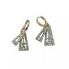 Premium Sense Exquisite Micro-Inlaid Geometric Ear Buckle Light Luxury Versatile Fashion Niche Design Korean Celebrity Style Earrings