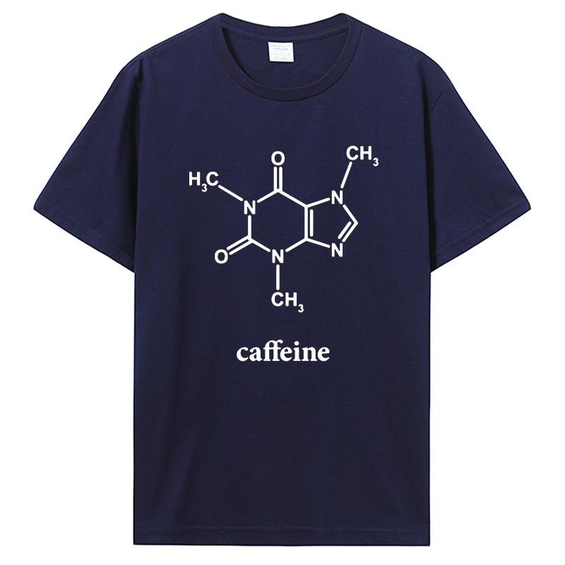 Caffeine Molecule T Shirt Chemistry Nerd Tshirt Cotton High Quality Soft Sweat Eu Size Tshirt Basic Camisetas