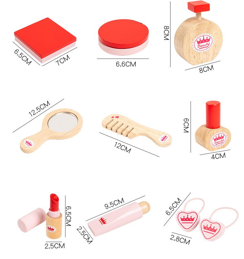 Wooden Girl's Makeup Play Set: Simulation Cosmetics To Foster Interests and Hobbies
