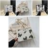 Stylish Simple Flower Pattern Square Bag Women's Casual Texture Shoulder Bag