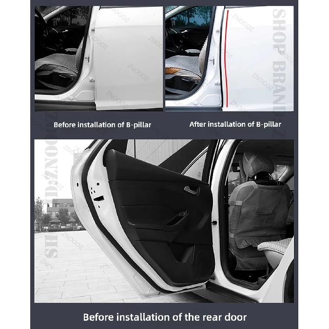 For Dodge Challenger Car Door Seal Strip Rubber Double Layer Sealing Protector Soundproof Seal Dustproof Seal Strip 12PCS