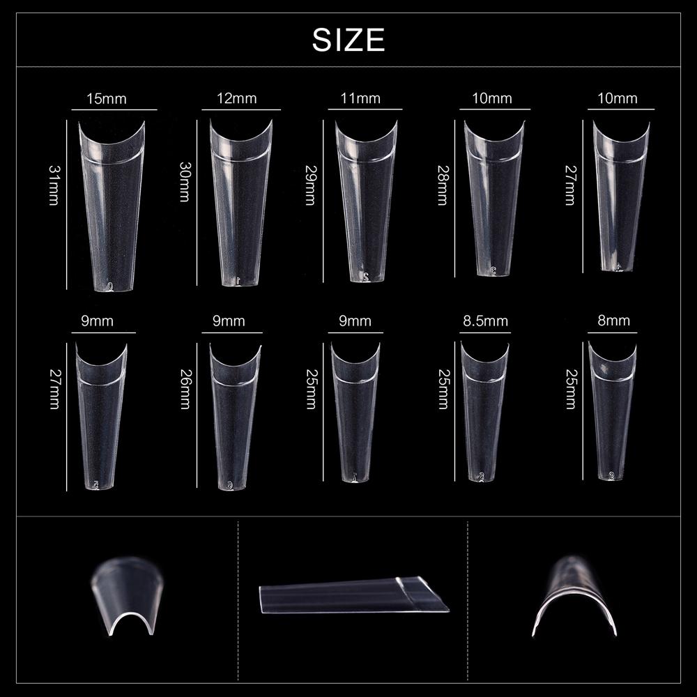 kads 500pcs ABS Nail Tips French Nails for Acrylic False Nails Press On Fake Nails Manicure Tools