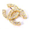 [Pre-owned] CHANEL Icon Series Coco Mark Rhinestone Brooch/j2-1