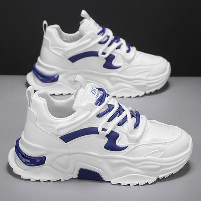 Men Comfortable Breathable Suitable Thick Soled Casual Shoes Lace Up  Outdoor Sports Running Shoes In All Seasons Casual Cosy