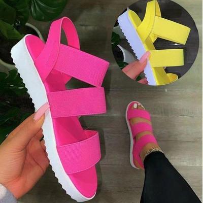 Frauen Sandalen Flache Offene spitze Schuhe Frauen Casual Plattform Damen Leichte Sandalen Einfarbig Sandalen Dames Plus Größe 43