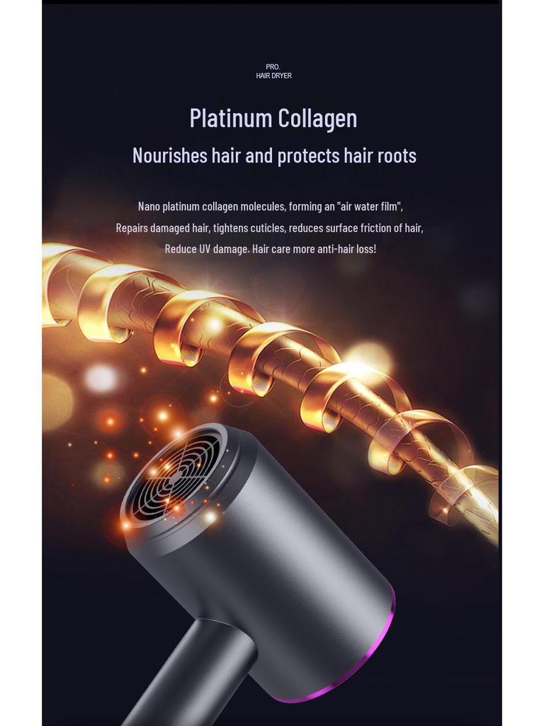 High-Power Dual-Use Hair Dryer with Blue Light - Constant Temperature for Dorm and Home