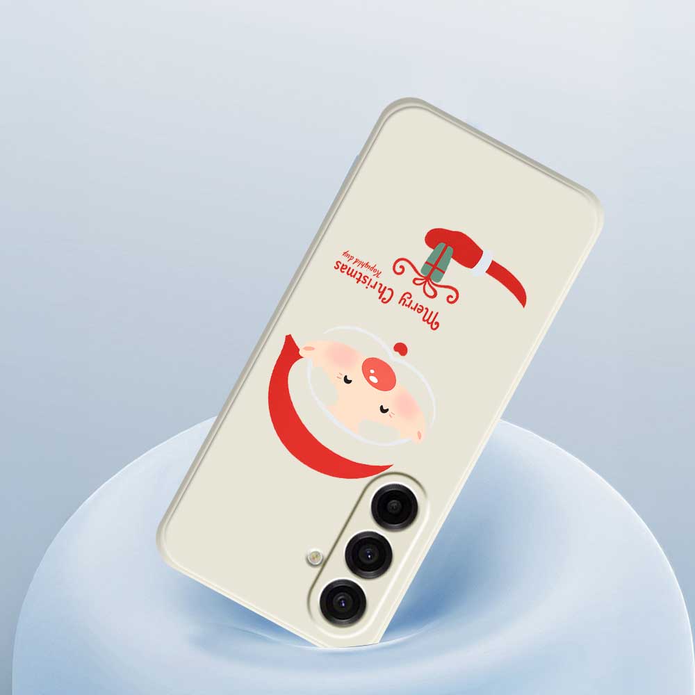 For Samsung Galaxy A17 5G Case Santa Claus Gift Pattern Printing Straight Edge TPU Phone Back Cover