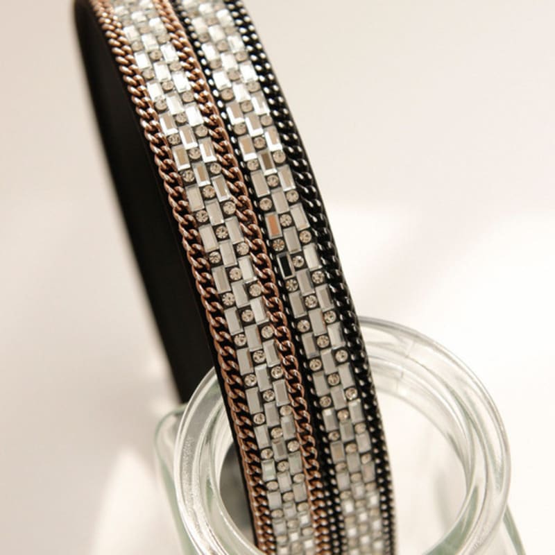 

J.Lauren Белый кристалл Кубическая цепочка Повязка для волос H01085 brown