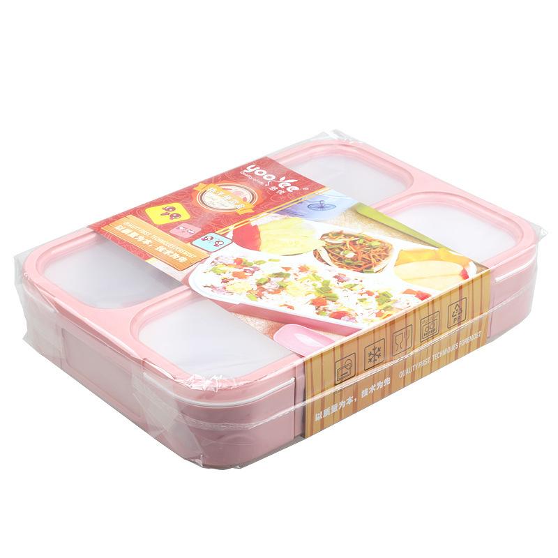 

Youyue Клетчатый Ланч-бокс Микроволновка Студенческий Портативный Свежий Ланч-бокс Герметичный Ланч-бокс с Отделениями