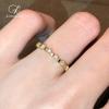 14K Goldplattierter S925 Sterling Silber Zirkon Ring für Damen - Ultra-Dünn, Schlicht, Leichter Luxus, Japanische Mode.