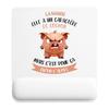 Mousepad - PLANETEE - La Nanou (pig Character) - Multicolor - 22x18 Cm - Smooth Non-slip Surface