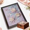 Crystal Pearl Painting 5D DIY Frame Decoration Painting White Lotus Flower Home Wall Decoration Transparent Pearl Gemstone Painting Picture Art Crafts