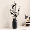 50cm Halloween Maple Bat Bouquet Black Realistic Artificial Eyeball Twig Branch Spooky Plastic Fake Plants Home Office Party