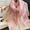 Elegant Thin Silk Scarf Bow Lace Scarf Wraps Fashion Embroidery Scarf  Spring