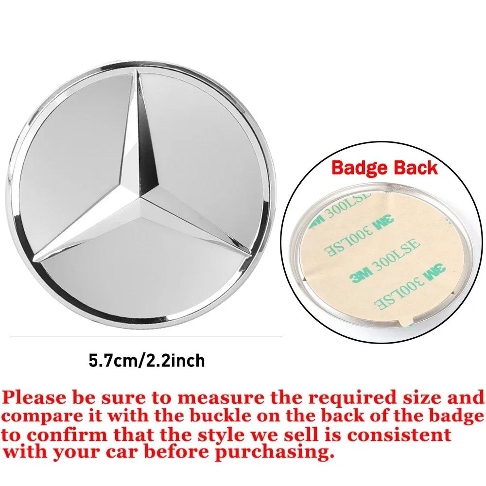 For Mercedes Benz 52mm 57mm Car Steering Wheel Badge Sticker Replacement Decoration for Mercedes Benz AMG A B S R G GLK GLA CLA