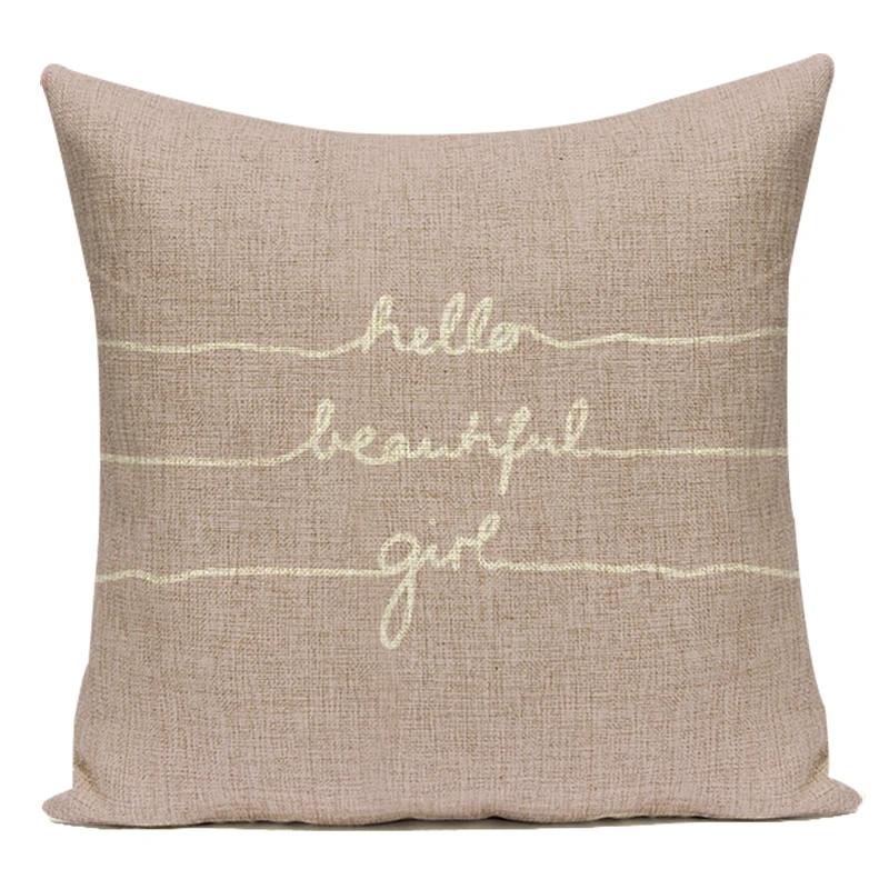 Modern Home Decoration Letter Home Sweet Home Decorative Pillows Case Polyester Cushion Cover For Living Room Capa Almofadas