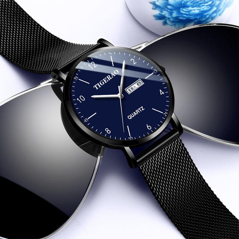 Watch Men s Double Calendar Trend Starry Sky Non-Mechanical Watch Quartz Watch