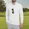 Men's Classic Golf  Shirts Ice Silk Breathable Long Sleeve  Performance Collar Shirts Lightweight Summer Casual Quick Dry Tee