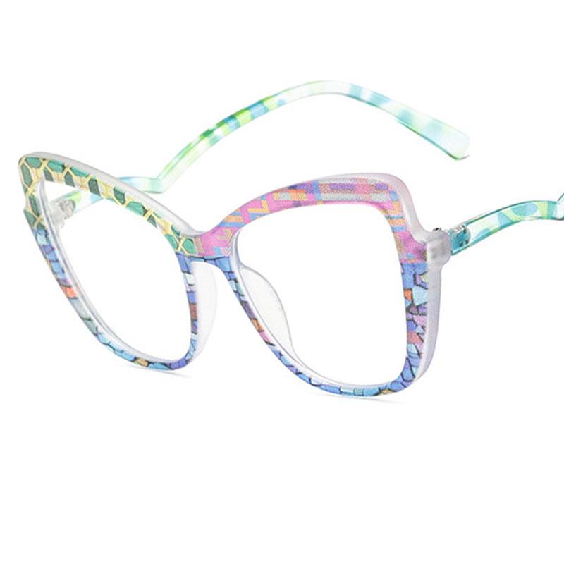 Anti Blue Reading New Rays Oversized Feline Spectacles Eye Ladies Stylish Woman Transparent For Presbyopic Clear Cat's Eyewear Prescription
