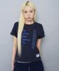Ssobi What So Semi-Cropped Short Sleeve T-Shirt [Navy]