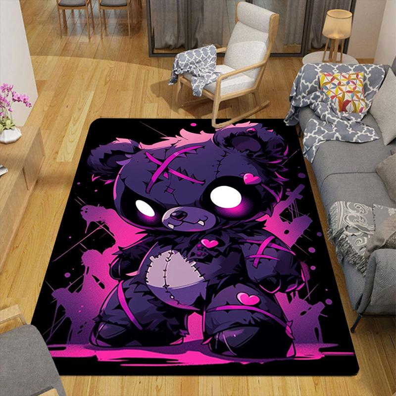 Purple teddy bear Rug Floor Mat for Living Room or Bedroom Soft and Comfortable Carpet a Gift for Birthday and Holiday.SFF0917588
