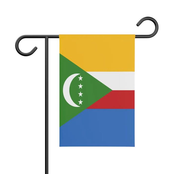 Drapeau - Comores - 32 x 47.5 cm - Polyester - Impression recto/verso - Multicolore