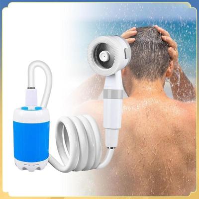 Portable Shower Travel Shower Pump Multipurpose Versatile Compact Camp Shower Set Travel Bathing Hiking Washing Tool