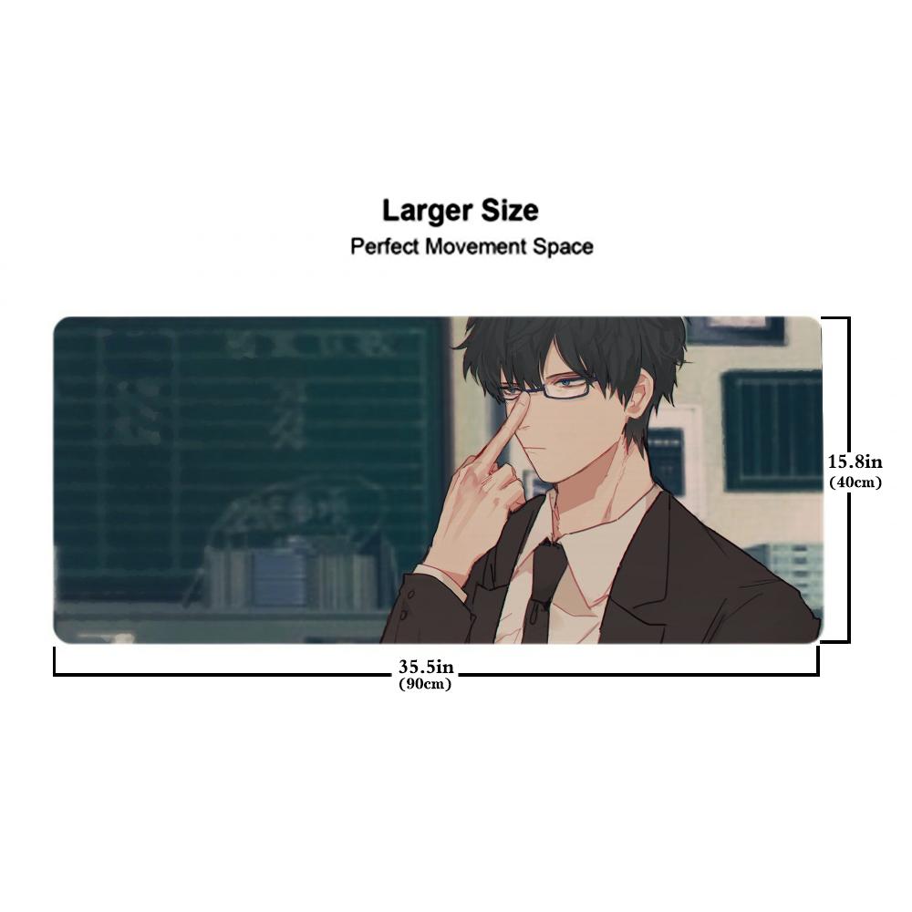 Anime glasses boy Mouse Pad 500X1000 mm Large Gaming Mousepad Gamer XL Rubber Otaku Keyboard Pad Laptop Desk Mat