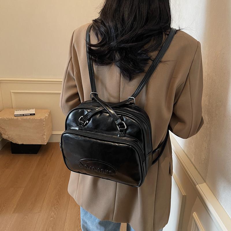 Women's College Backpack PU Multifunctional Shoulder Bag