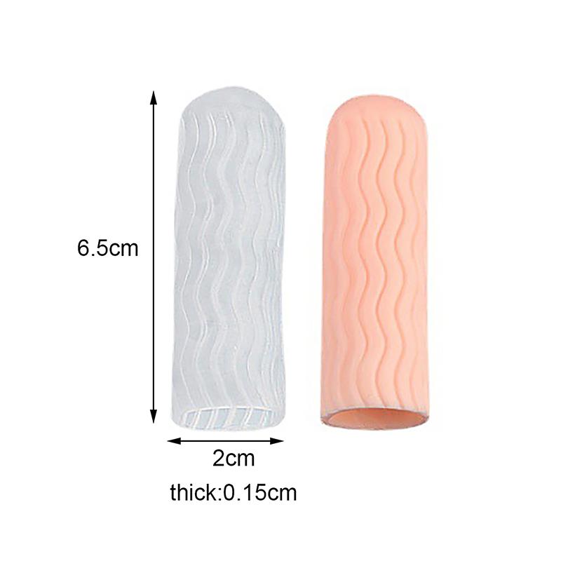 1pair Reusable Finger Protector Anti-Slip Silicone Hot Glue Finger Caps Washable Finger Sleeves Finger Guard