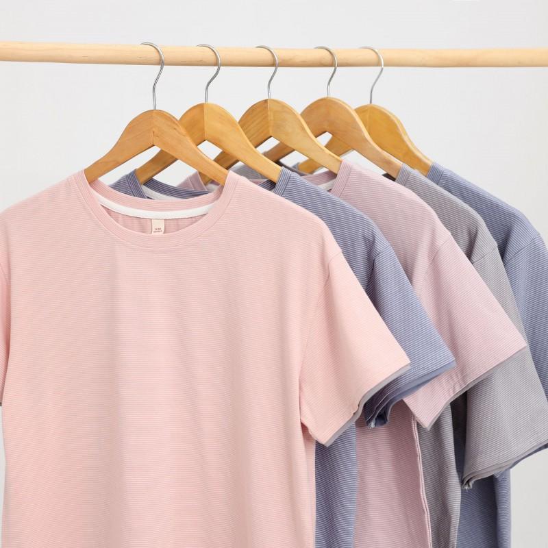 Couple Striped Short Sleeve Shorts Set Loungewear Casual Wear