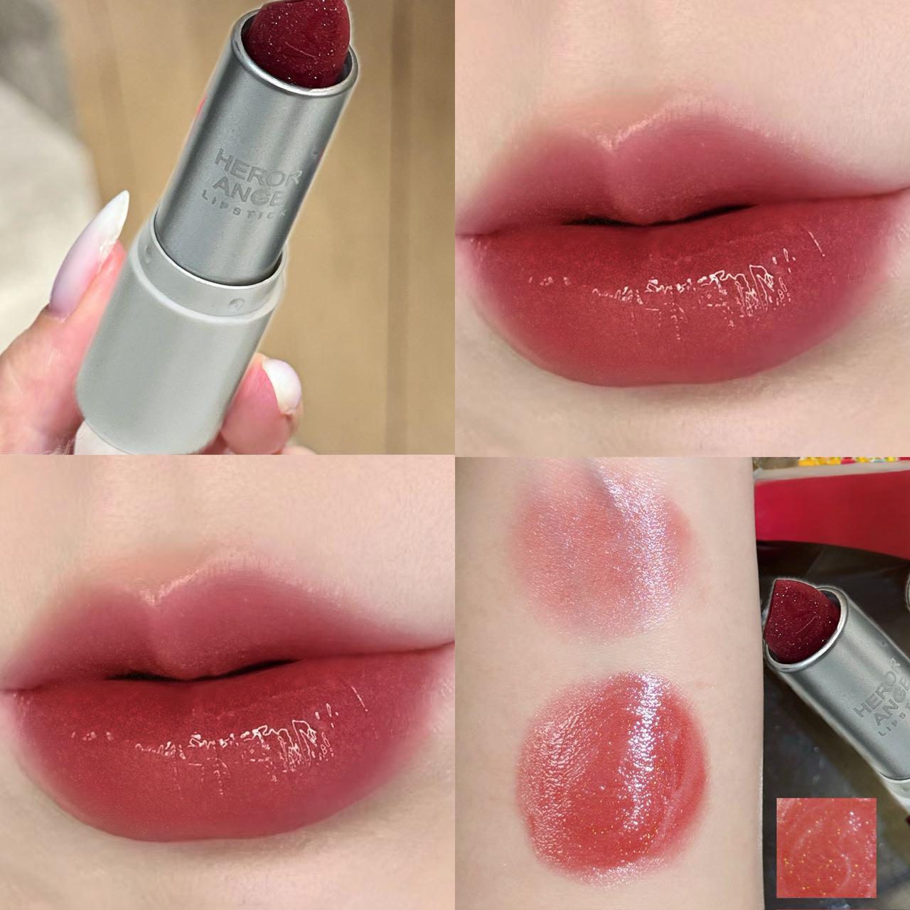 HERORANGE Shimmer Lip Glaze: Long-lasting, Non-sticky, Moisturizing Gloss for Bright, Bare Lips. 3.5g