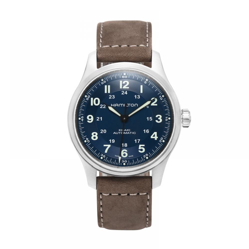 Hamilton H70545540 Khaki Field Titanium Men S Leather Watch